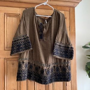 Free People Boho Gypsy Blouse